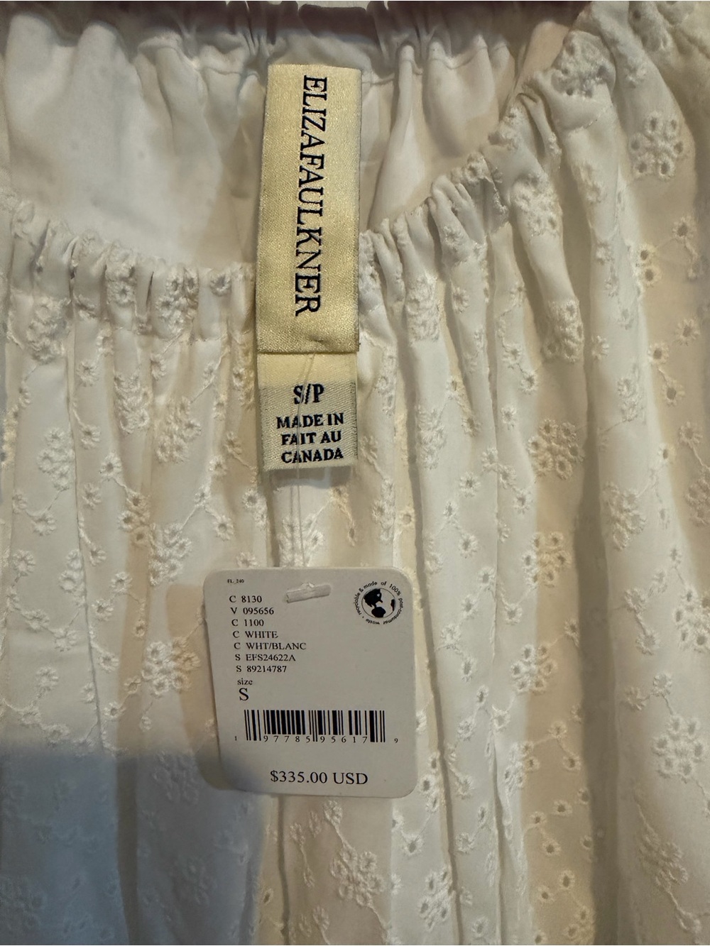 NWT Free People Eliza Faulkner Jolen White Eyelet Dress - Picture 7 of 7